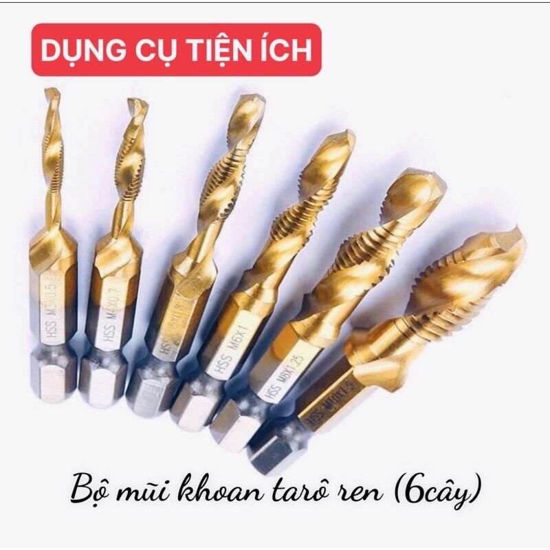 Bộ mũi khoan tarô ren