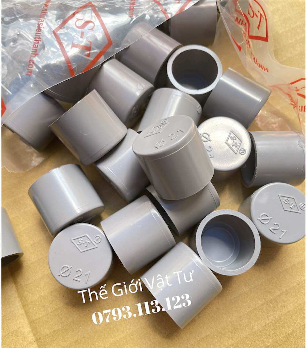 10 cái nút bịt nhựa pvc dùng để bịt đầu ống nhựa phi 21/27
