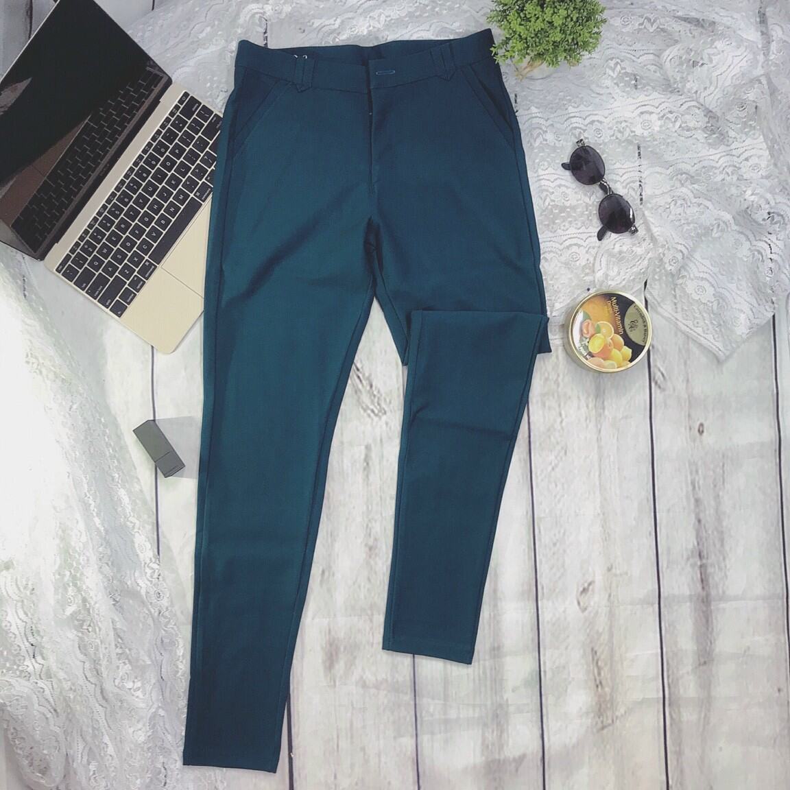 Quần tây trơn công sở cotton co giãn. 