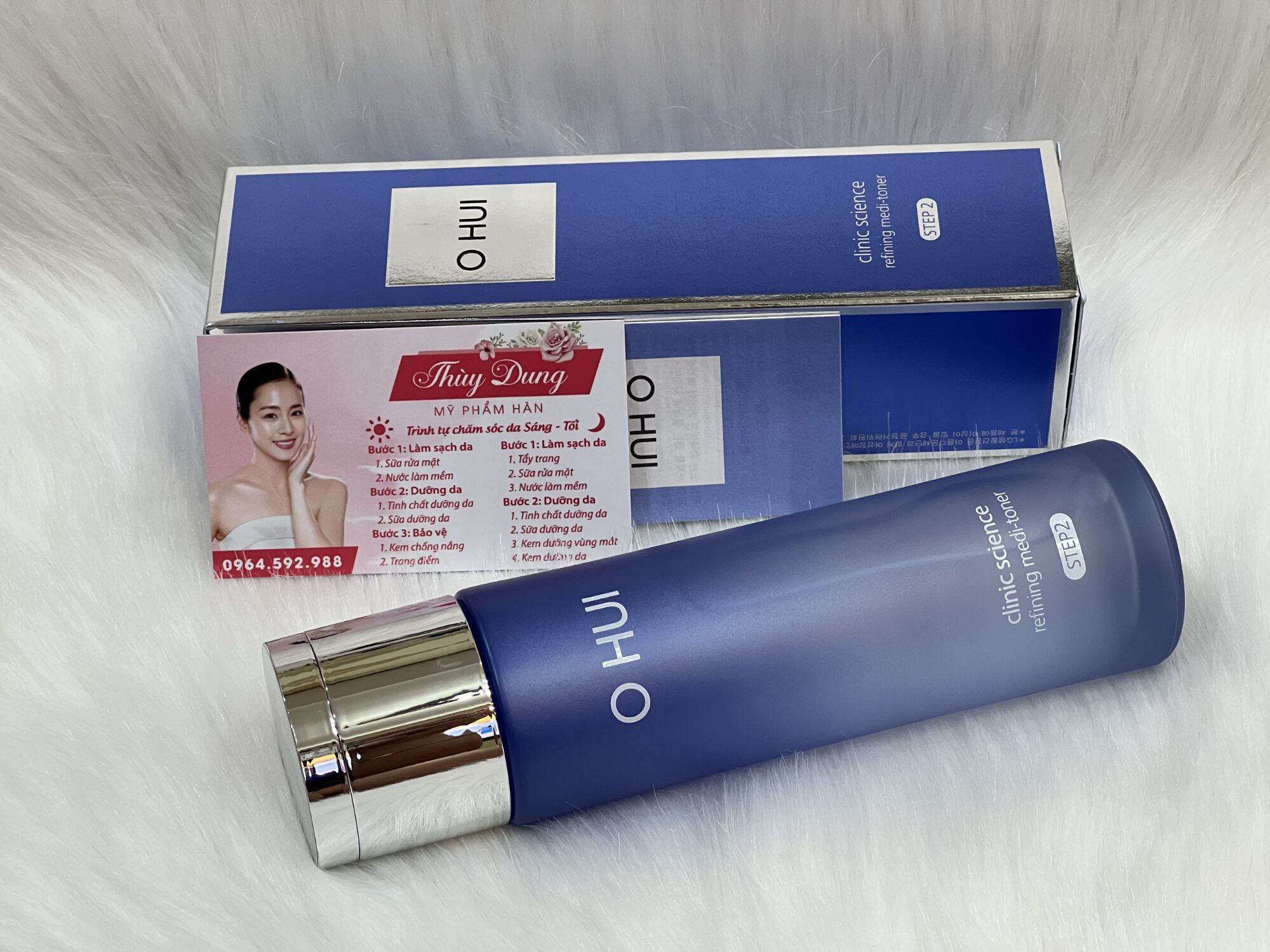 Nước hoa hồng không chứa cồn ohui clinic science refining medi-toner 150ml. date 2025