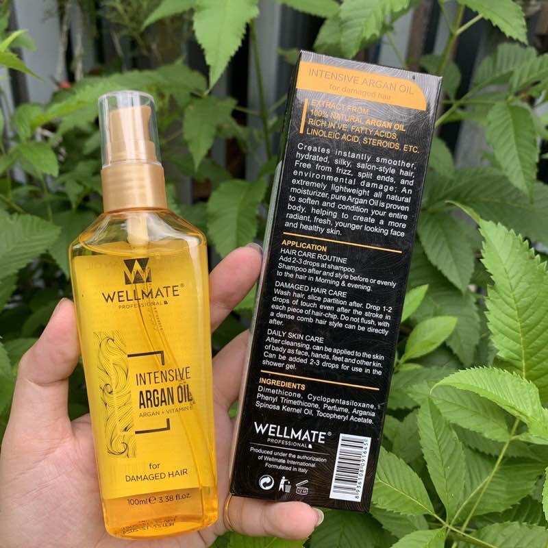 [HCM]TINH DẦU PHỤC HỒI TÓC WELLMATE KERATIN ARGAN OIL 100ml