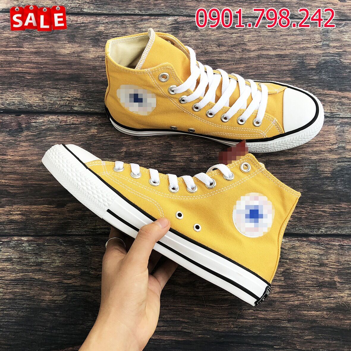 [Ảnh thật] Giày thể thao Conversee Vàng Cổ Cao Nam Nữ