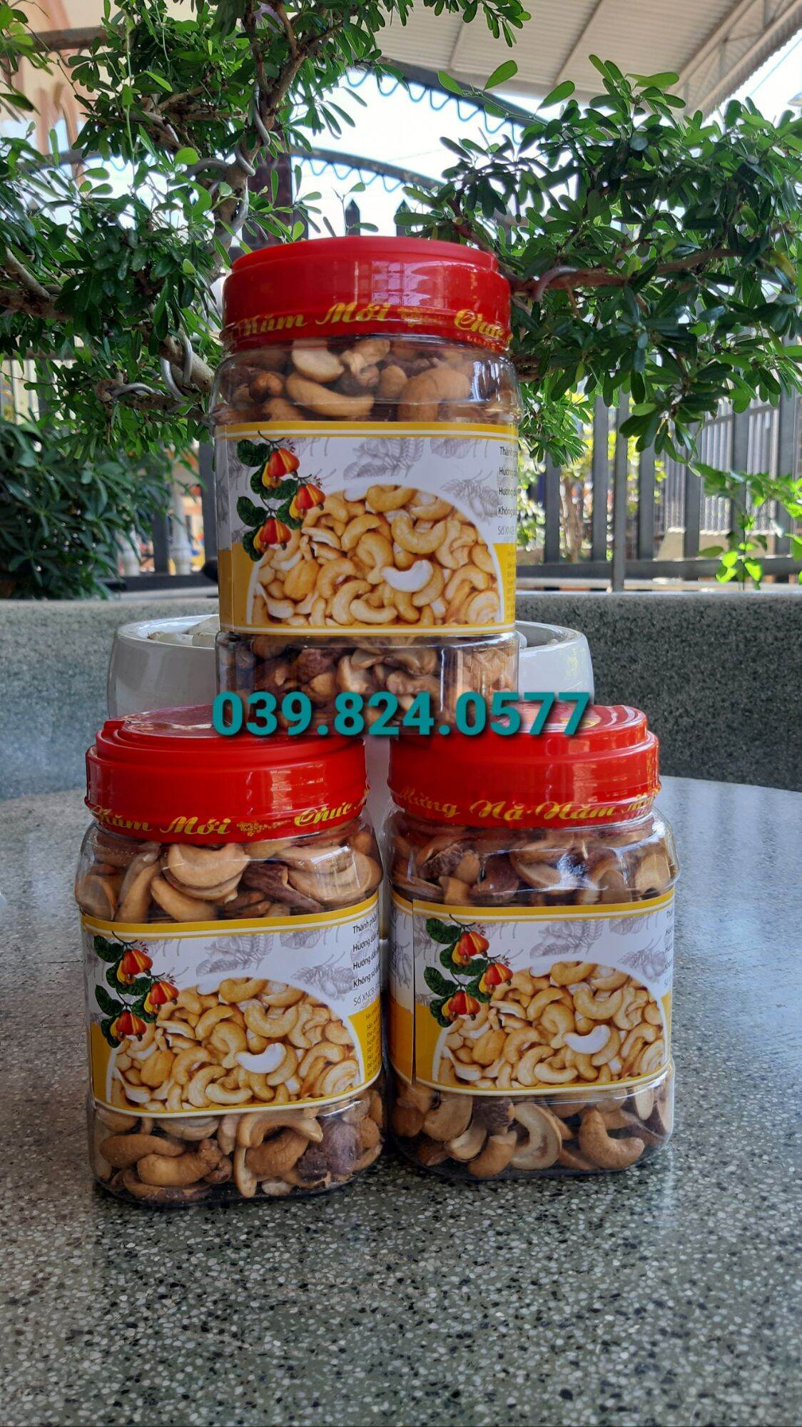 Combo 5kg hạt điều rang muối bể/vỡ đóng hộp 500g