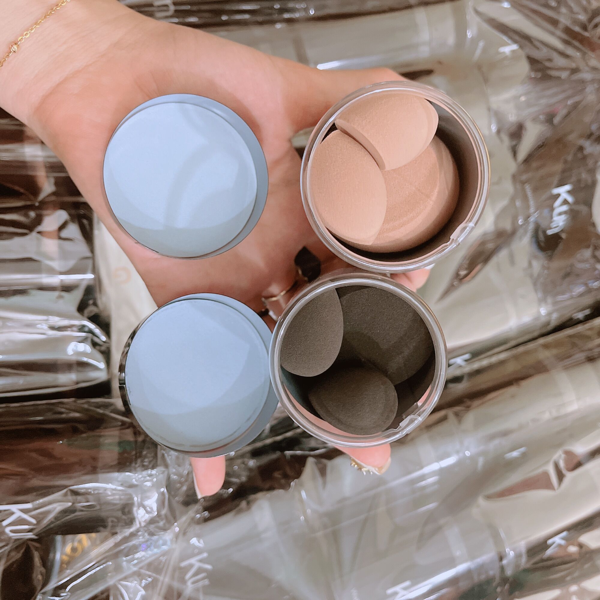 Bông Mút Kun Tán Kem Nền Set 3 Mút Đủ Màu [Chính Hãng]