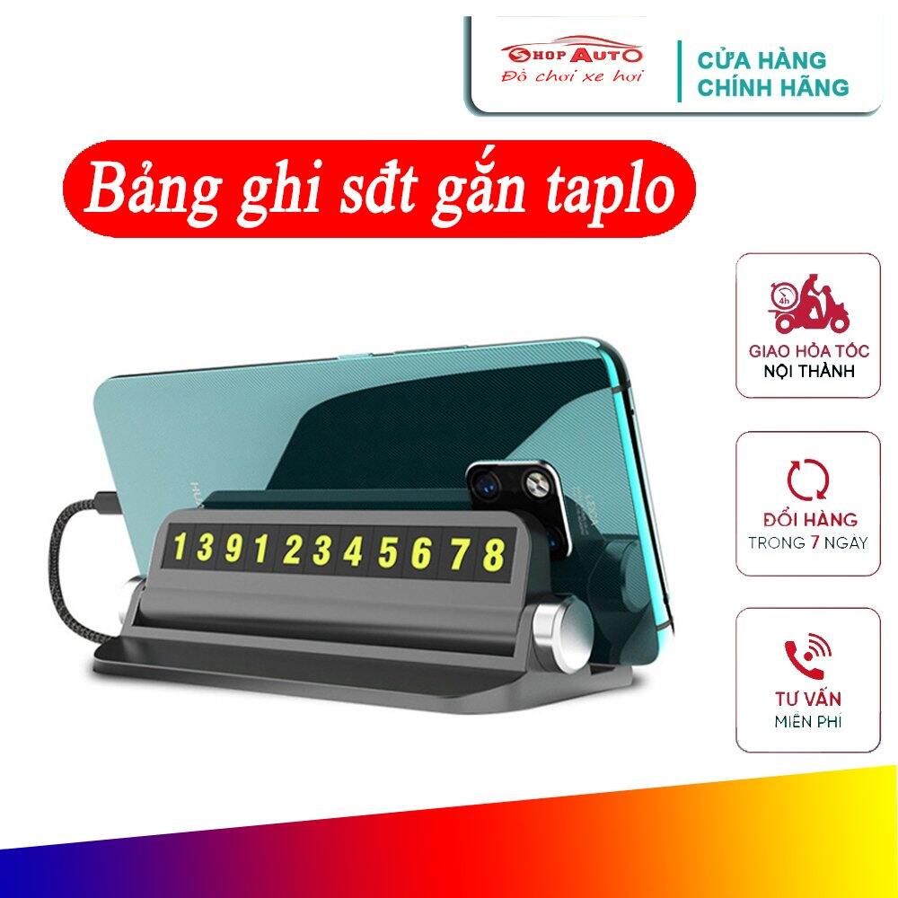 Bảng ghi số điện thoại trên ô tô - Gắn trên taplo, có giá đỡ điện thoại chắc chắn, bảng chữ to rõ ràng, đẹp mắt - Bảng ghi số điện thoại kiêm giá đỡ