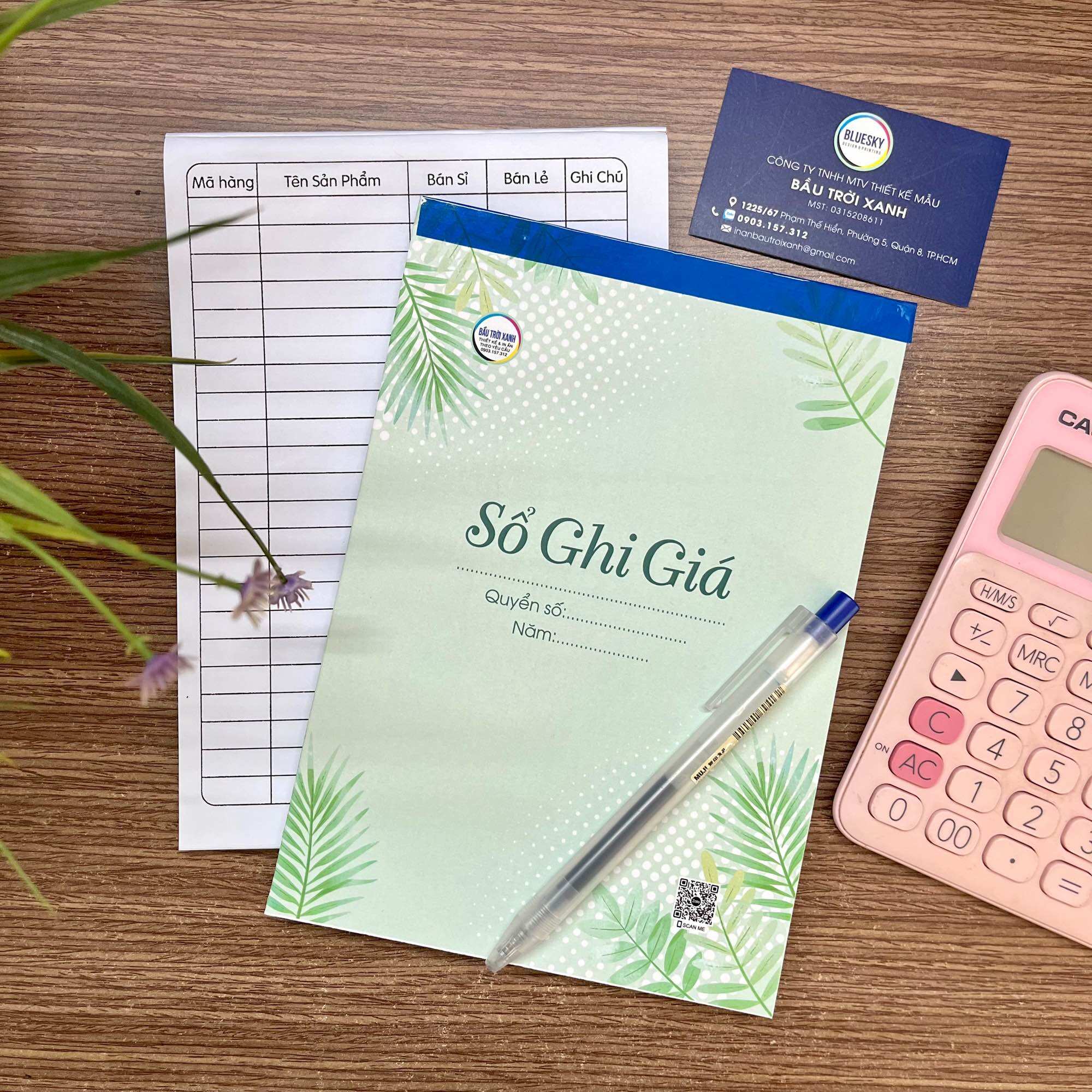 Sổ ghi giá khổ a5 / 70 tờ giấy dày