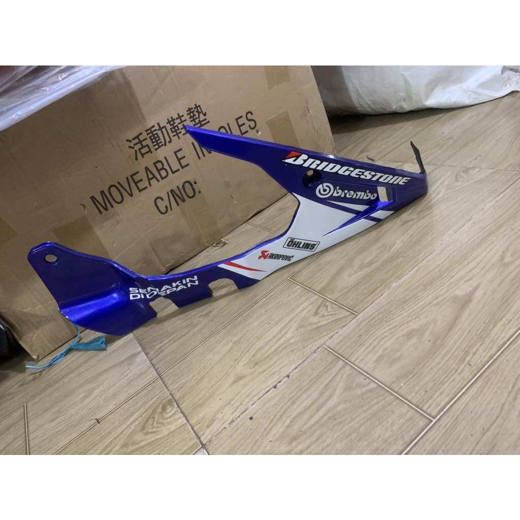 Mỏ cày gắn exciter150 màu xanh trắng
