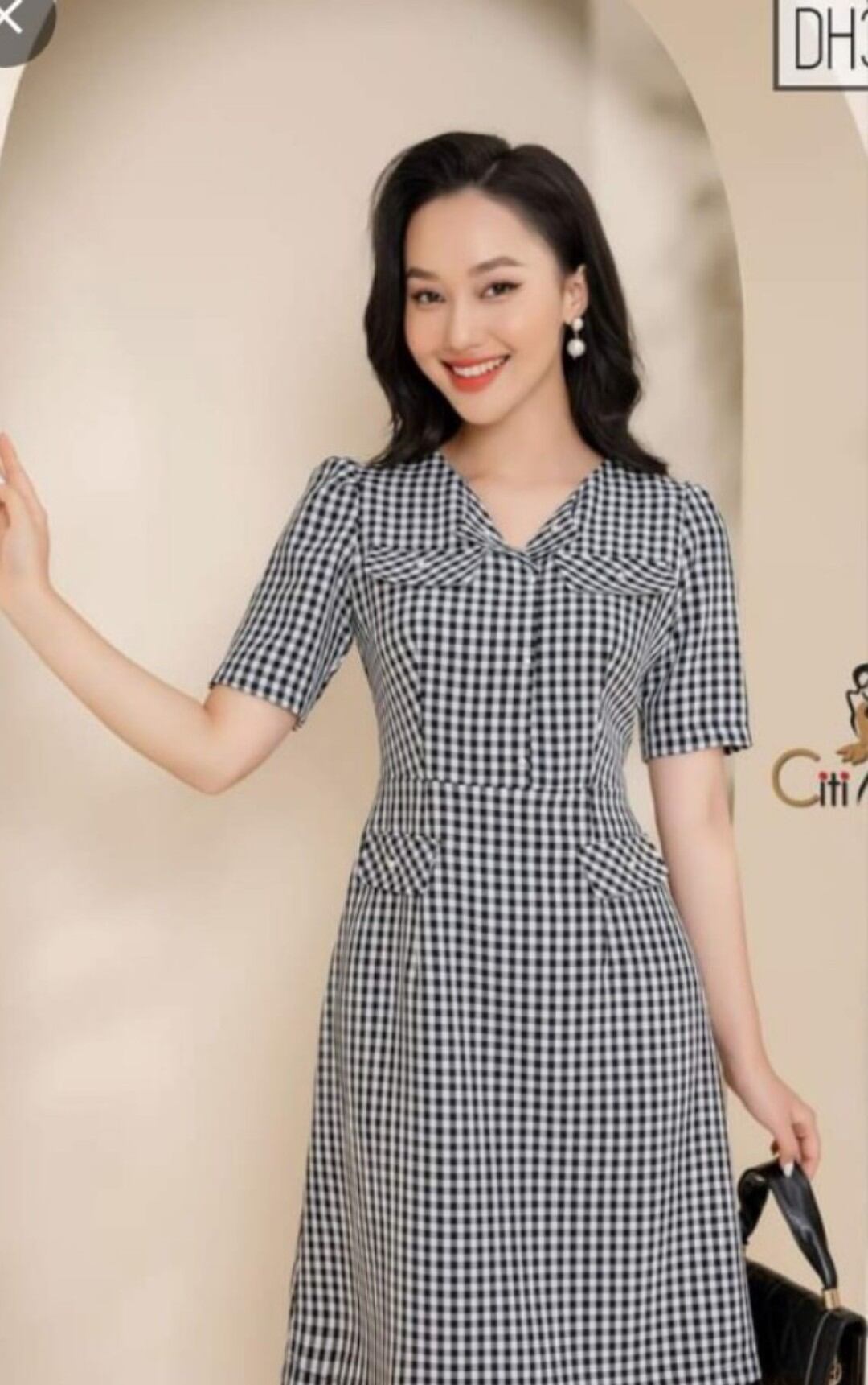 Đầm caro nữ mẫu mới