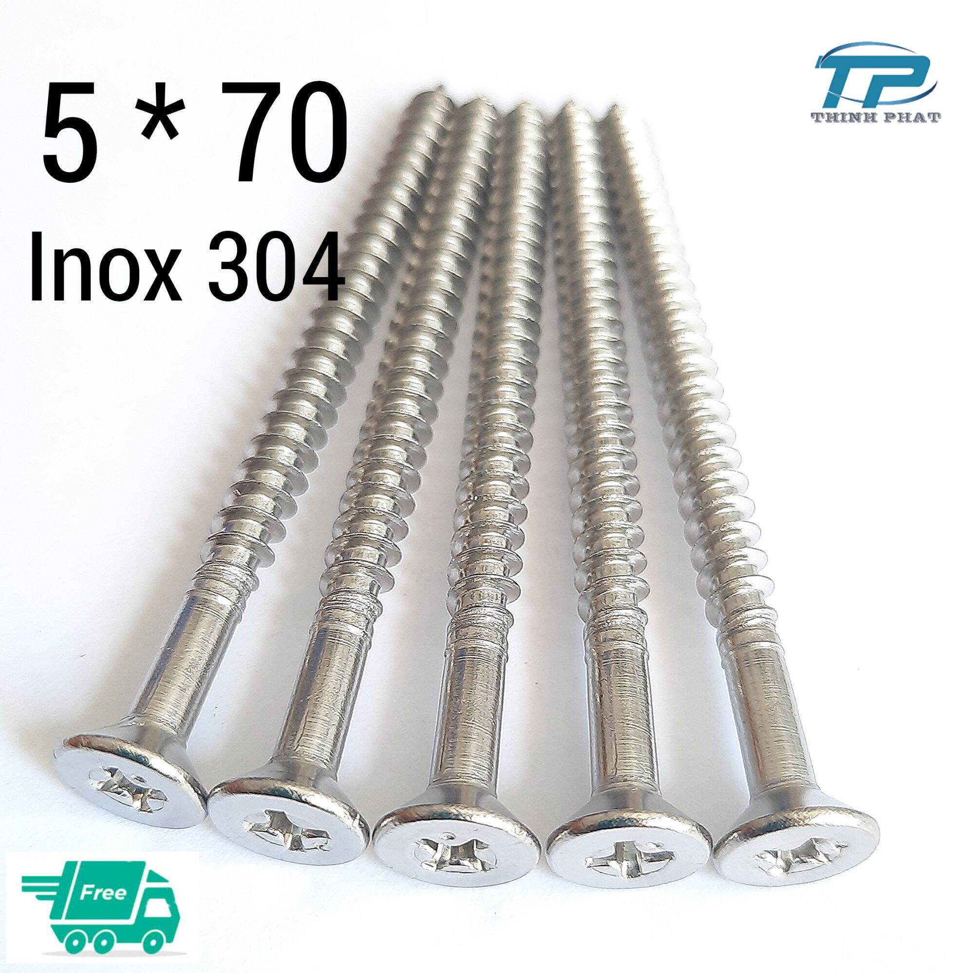 30 con vít inox 304 kích thước 5 * 70mm có thể chọn mua 30 , 50 hoặc 100 con sẽ rẻ hơn