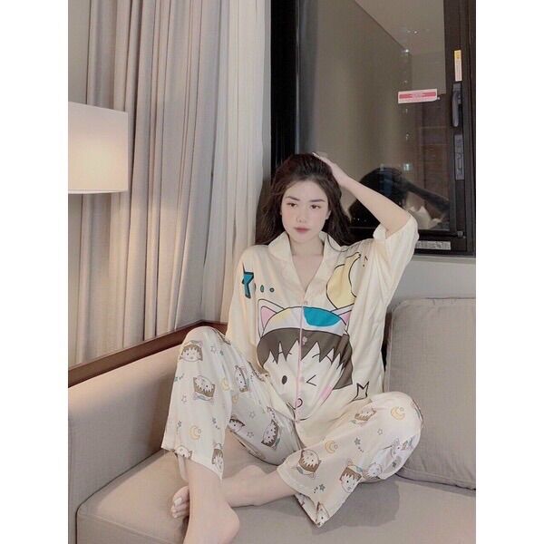 Pijama tiểu thư thiết kế lụa latin cao cấp mềm mịn