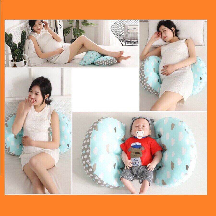 Gối bầu cánh tiên gối ôm bà bầu hỗ trợ giảm đau lưng cho mẹ bầu