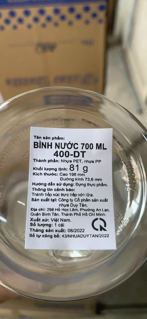 Bình nước Duy Tân 700ml