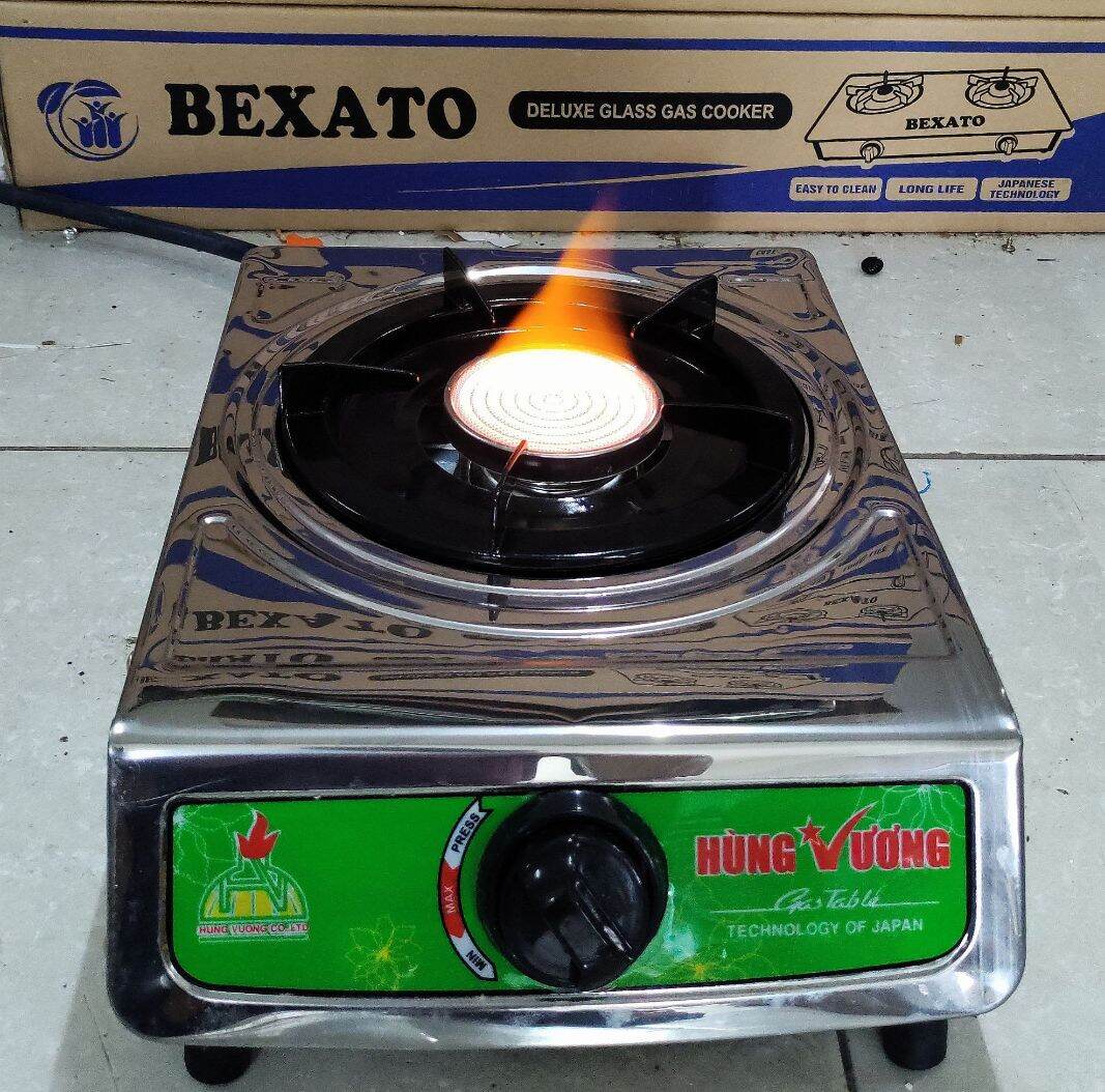 Bếp đơn biogas hồng ngoại mặt inox