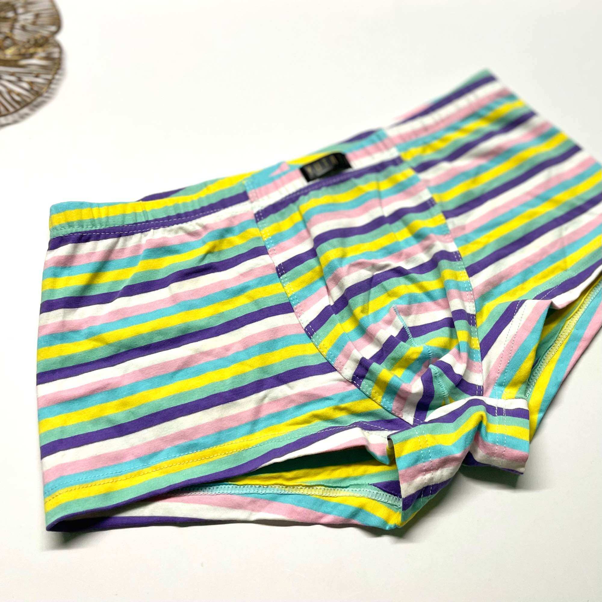 Quần lót nam boxer thun cotton sọc ngang size M/L