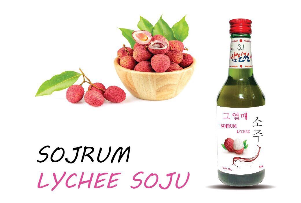 1 thùng 20 chai Soju Sojrum hương vải tự nhiên