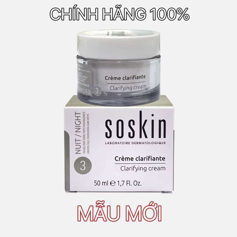 Kem trắng da mờ nám soskin clarifying cream 50ml