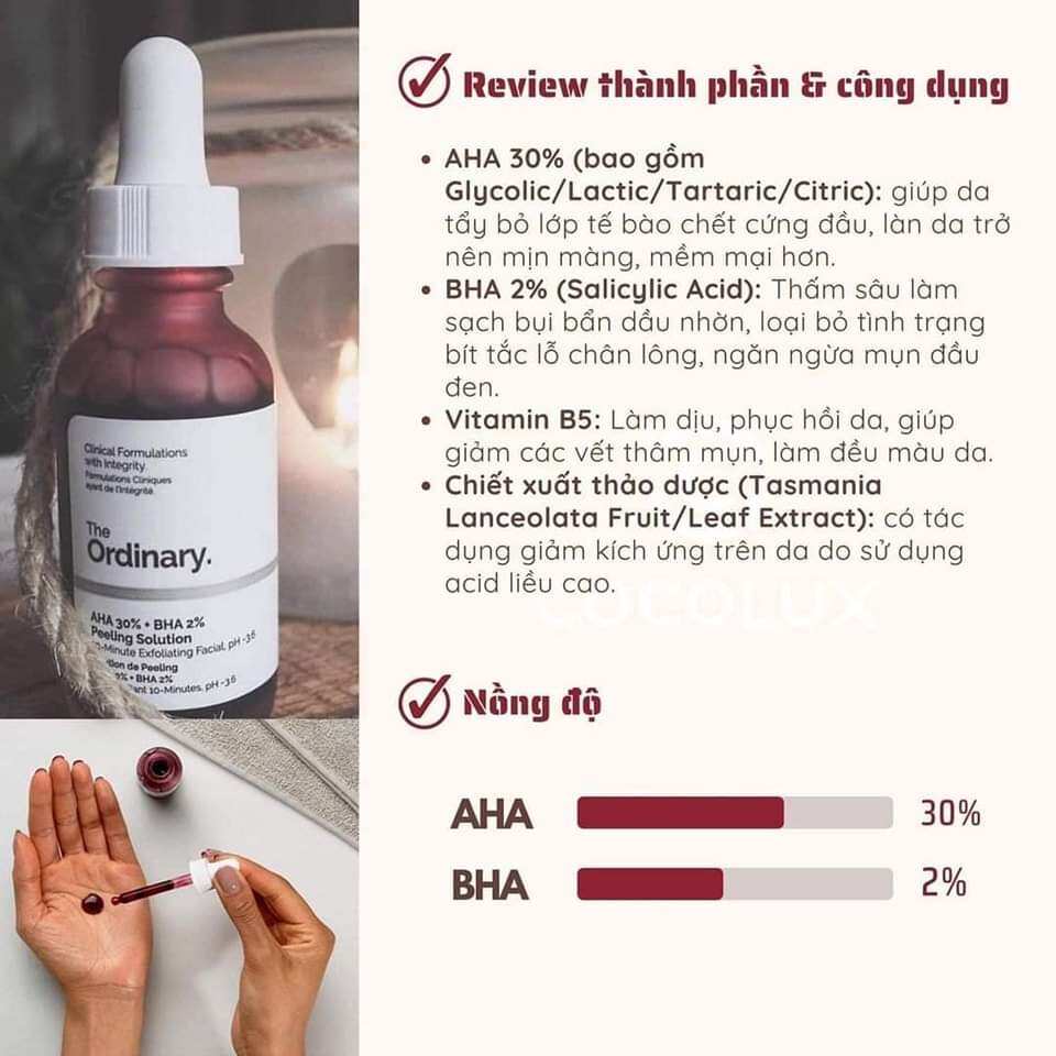 Peel đã The Ordinary AHA 30%-BHA  2%