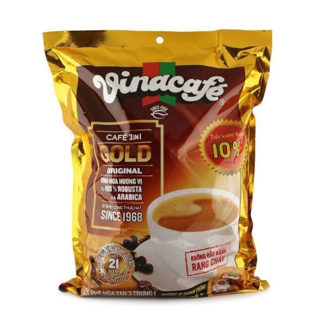 1 bich Vinacafe gold cafe 3 in 1 bịch 24 gói x 20g