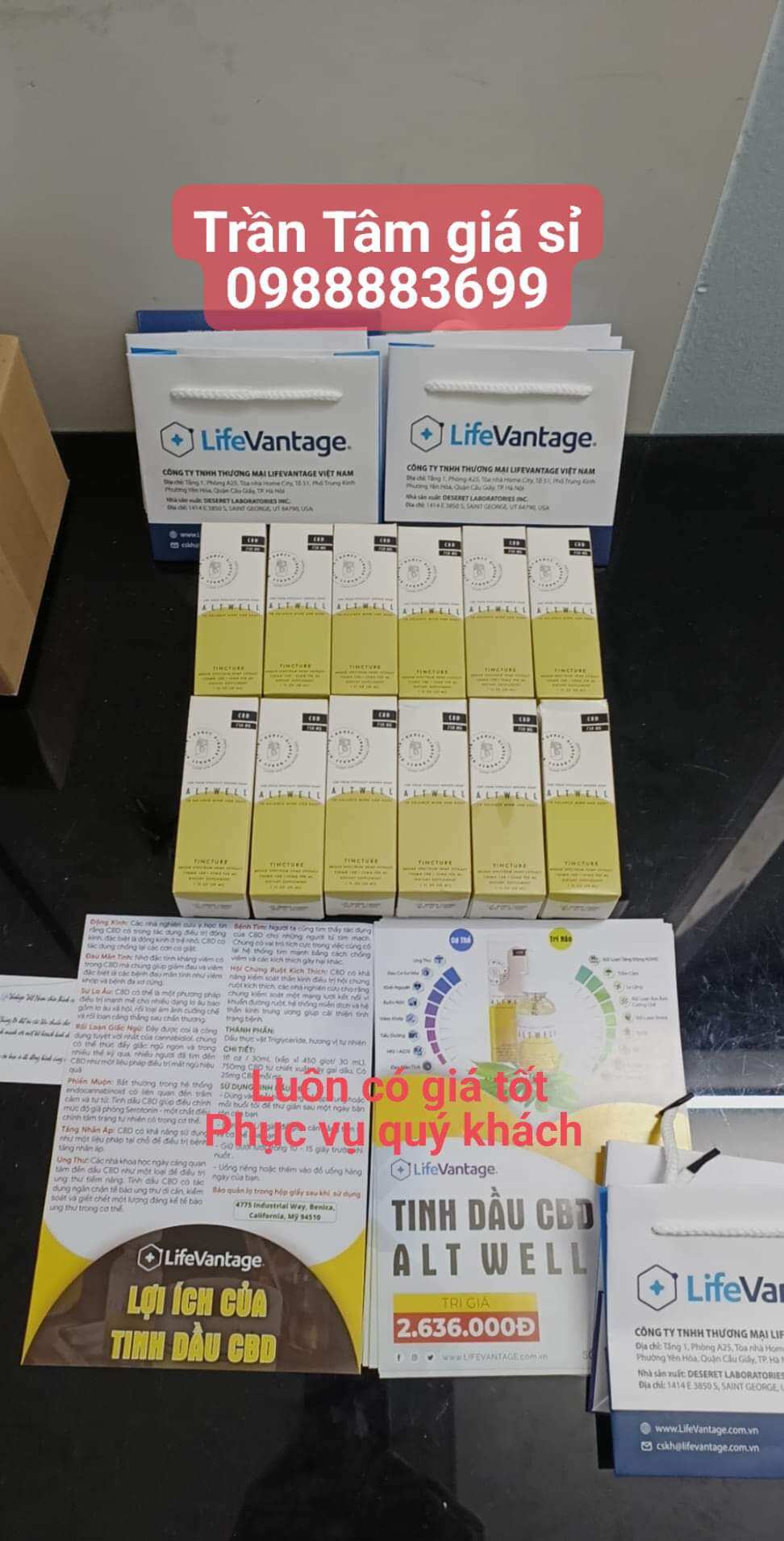 Tinh Dầu CBD ALTWELL LIFEVANTAGE 30ML Giảm Viêm Đau Nhứt Căng Thẳng.