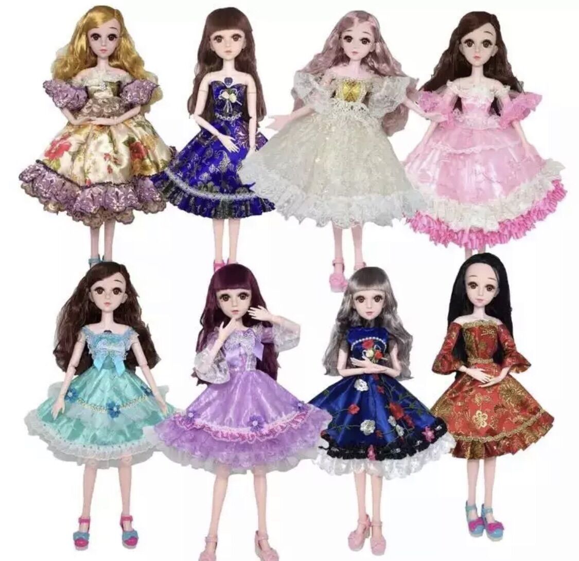Đầm búp bê 60cm xanh đậm