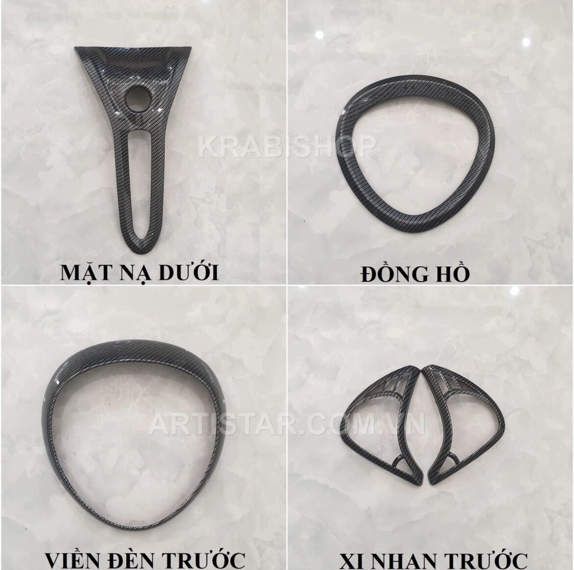 Ốp trang trí xe Janus 2022-2023 carbon Artistar
