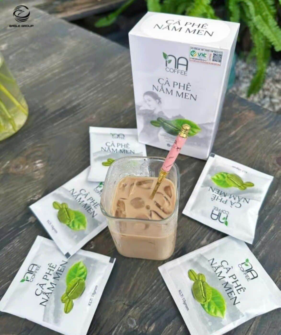 Cà phê Nấm Men - cà phê giảm cân NA Coffee - hộp lớn 12 gói tặng vit C