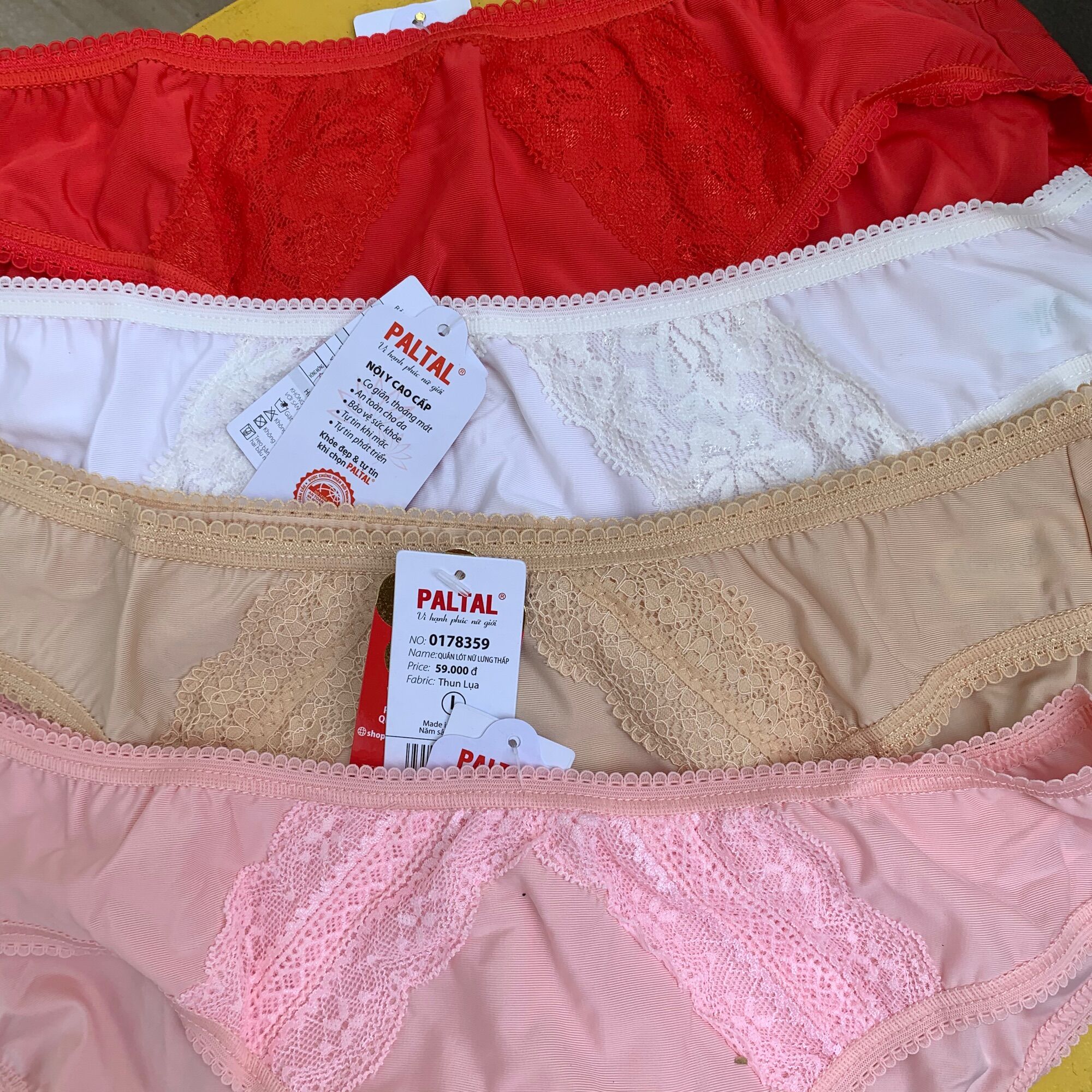 Combo 5 Quần lót paltal vải thun lụa size L