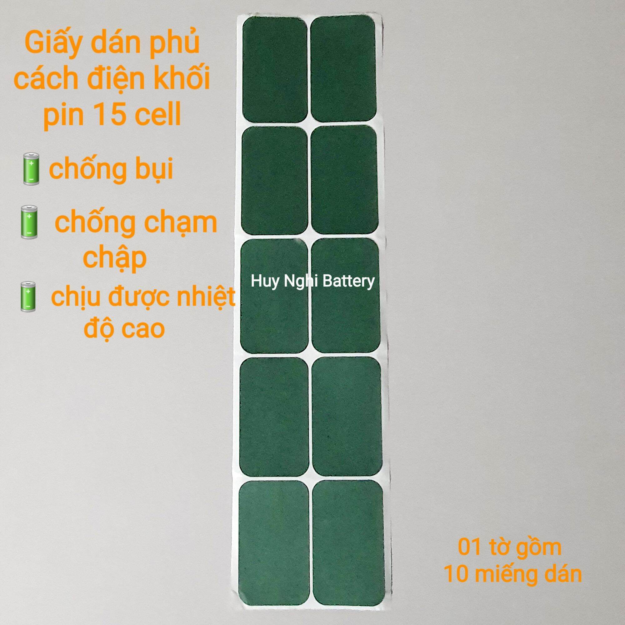 Giấy dán cách điện phủ khối pin 10 / 15 cell pin 18650