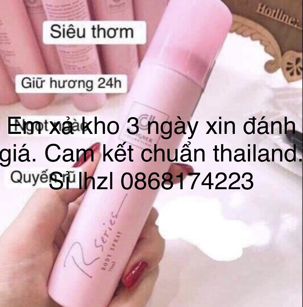 Xịt thơm toàn thân rseries chuẩn thailand