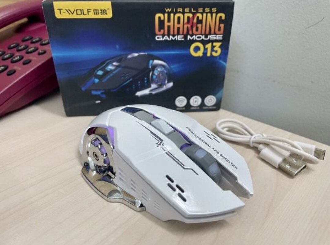 Chuột máy tính không dây t-wolf q13 mouse , hàng chính hãng, bảo hành 6 tháng