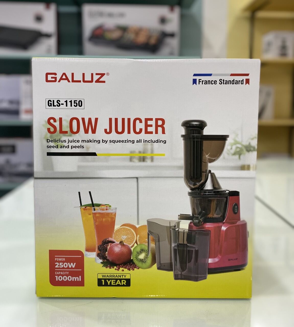 MÁY ÉP CHẬM GALUZ GLS-1150 MÁY ÉP CHẬM 2 TRONG 1