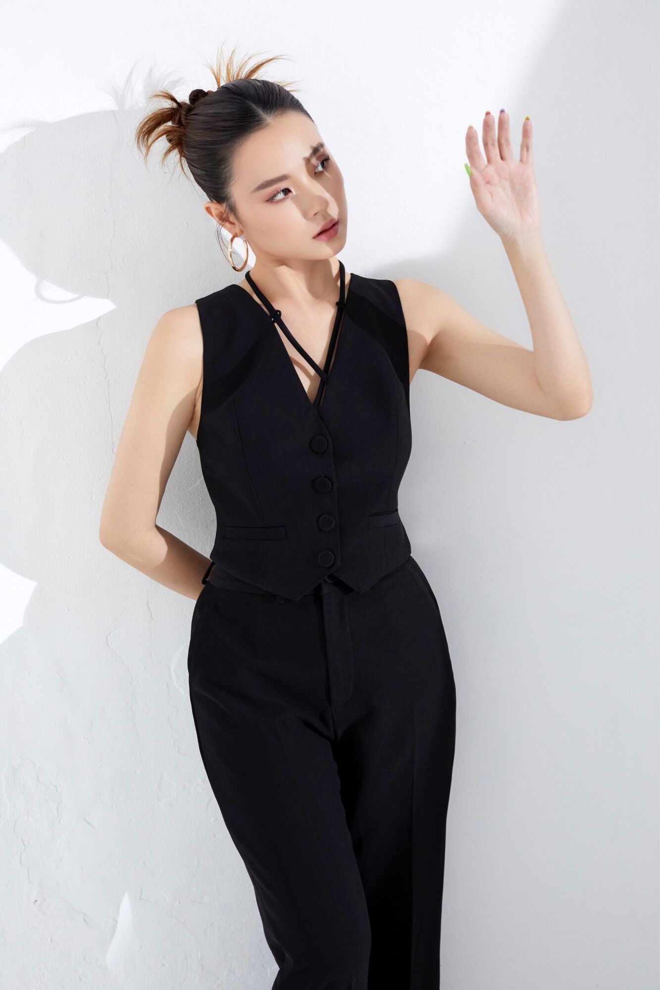 LALLA - Áo gile Lena đan chéo ngực sát nách