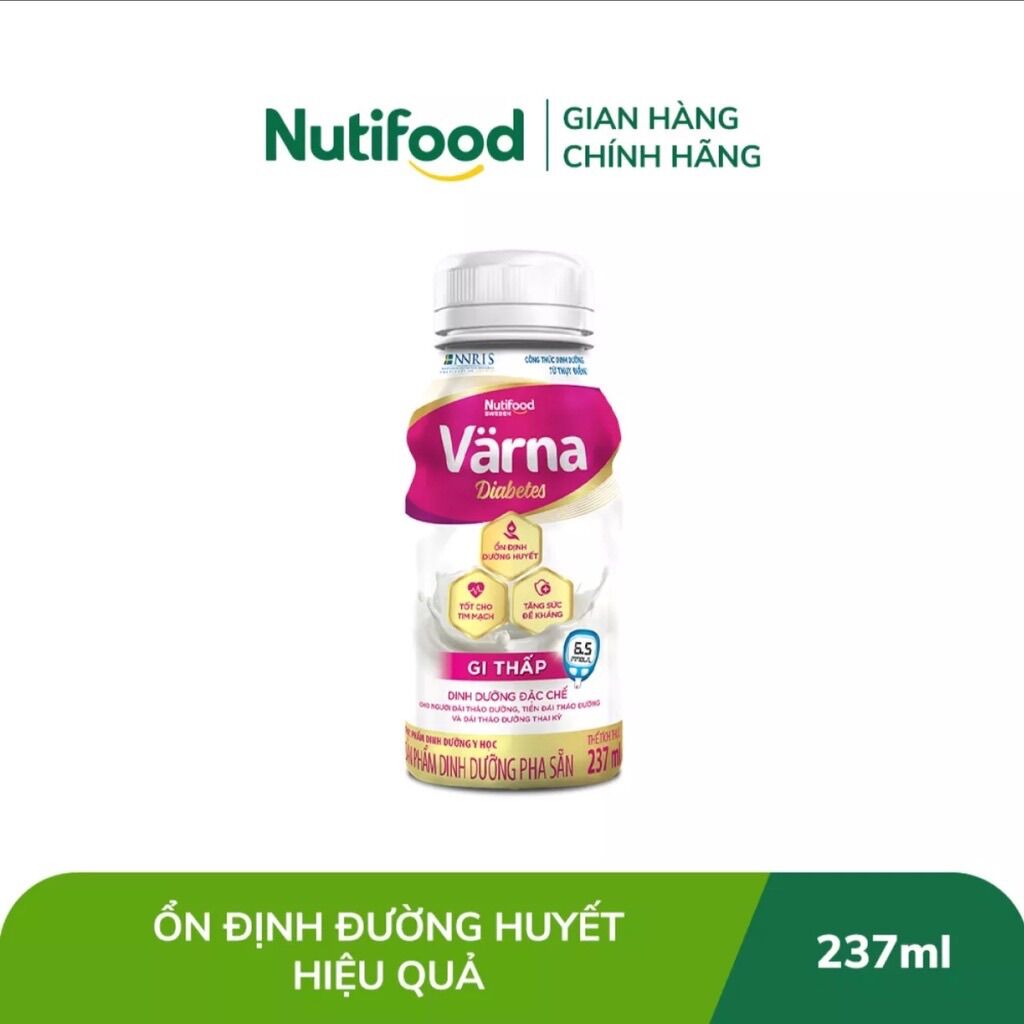 Thùng 24 chai sữa Varna Diabetes 237ml
