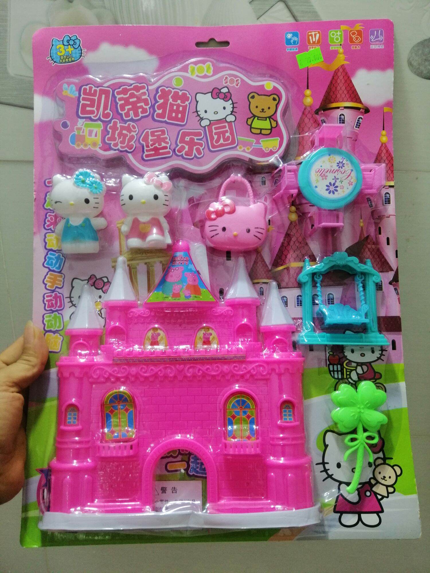 LÂU ĐÀI MÈO KITTY VỈ ĐỒ CHƠI GIÁ RẺ CHO BÉ