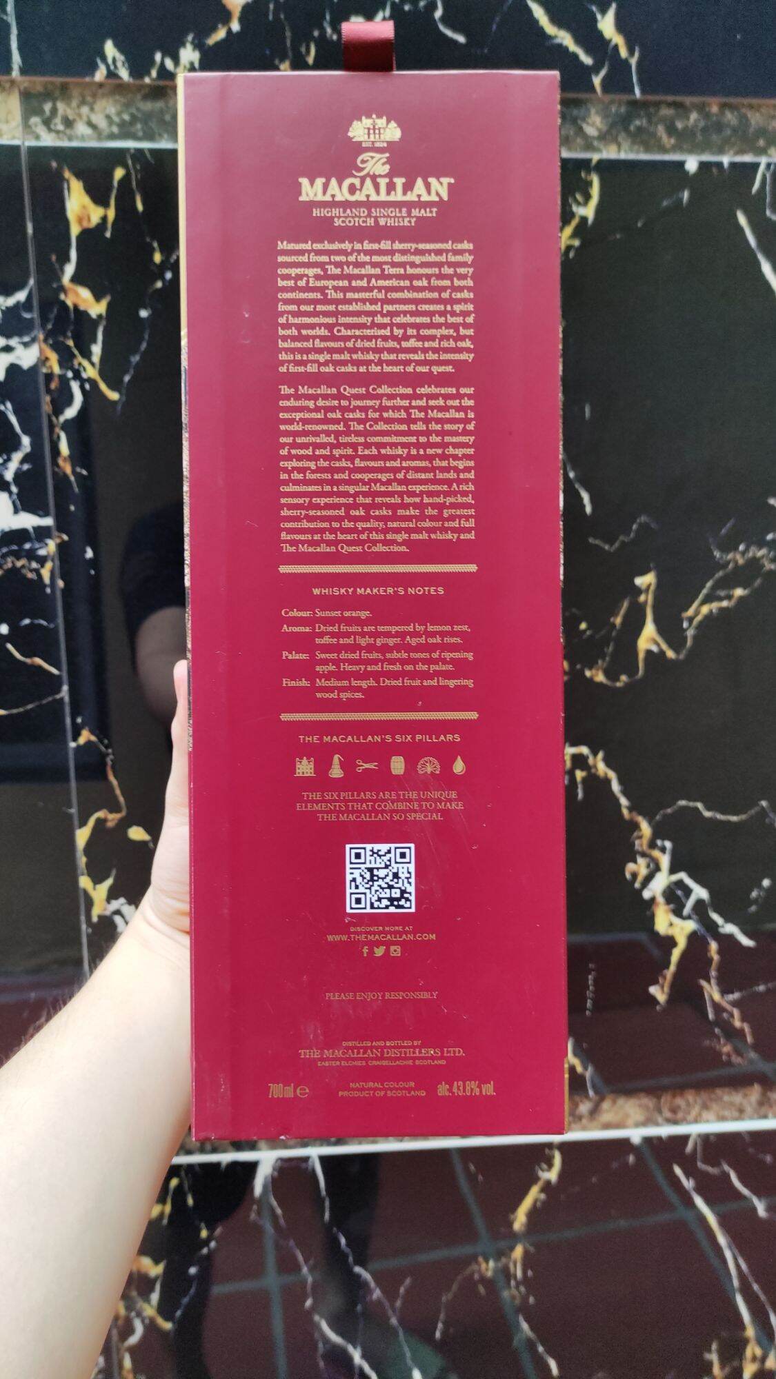 Vỏ chai Macallan Terra cả hộp siêu rẻ