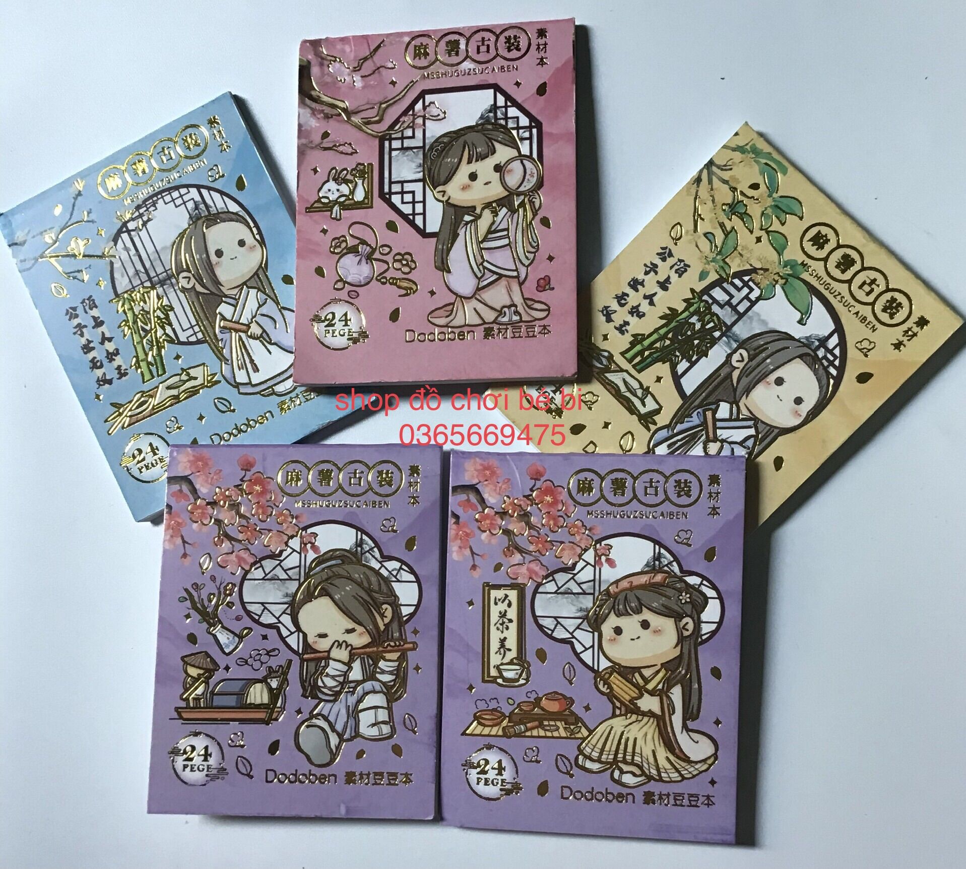 Lốc Hình Dán Thay Đồ Anime combo 5 lốc/5 cuốn