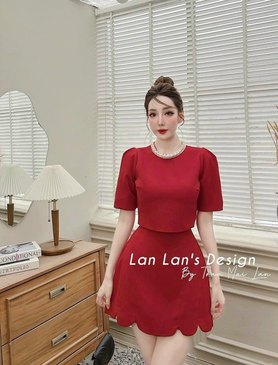 (SHOP TÁO ĐỎ BIGSIZE 50kg đến 90kg) set áo croptop chân váy A