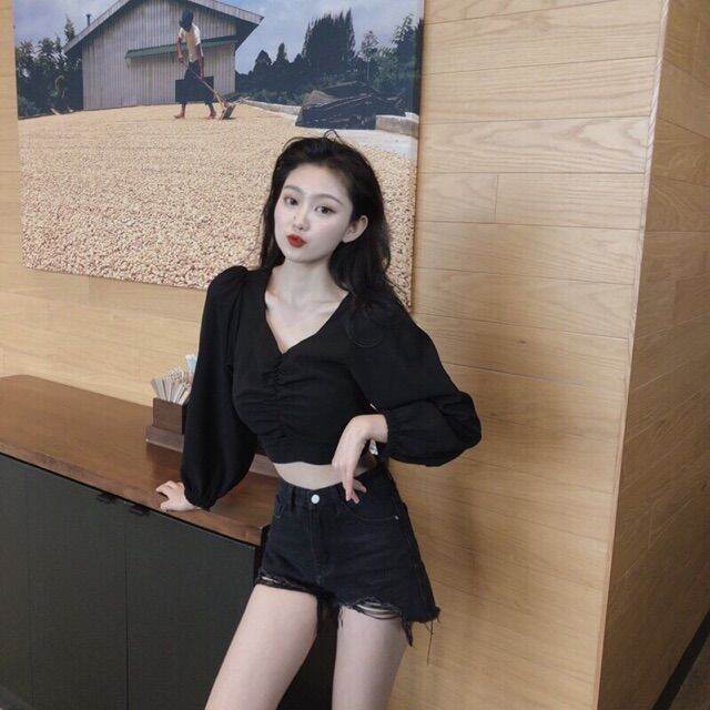 ÁO KIỂU CỔ VUÔNG TAY DÀI m23