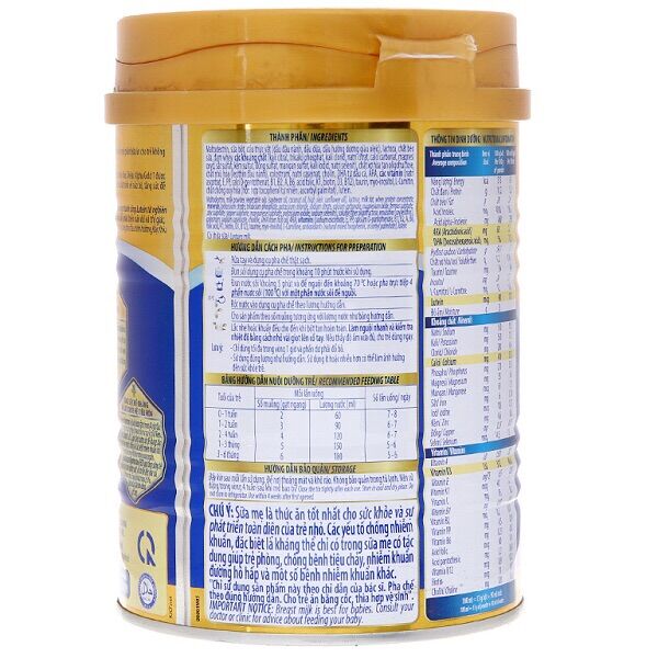 Sữa bột Alpha IQ Gold số 2 800g - mẫu mới date mới
