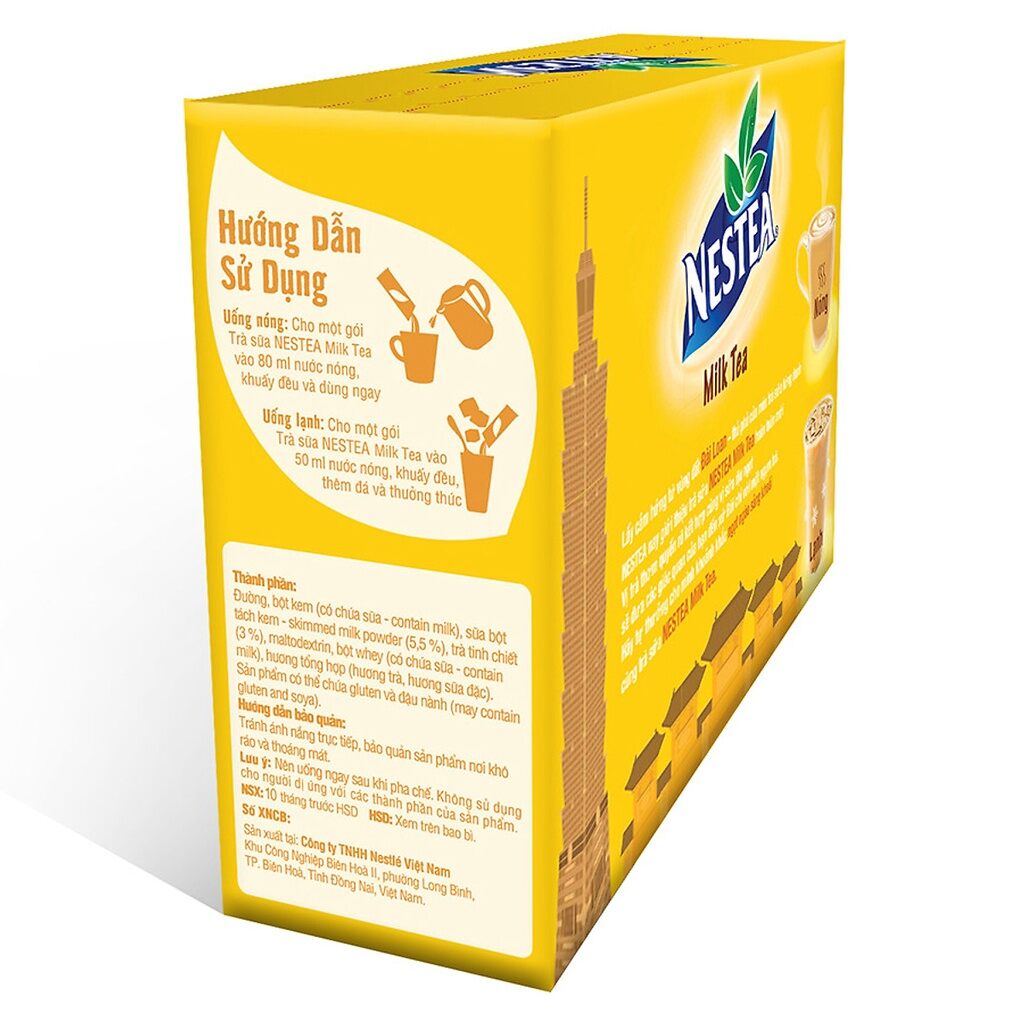0TRÀ SỮA NESTEA MILK TEA HỘP 160G (8 GÓI)