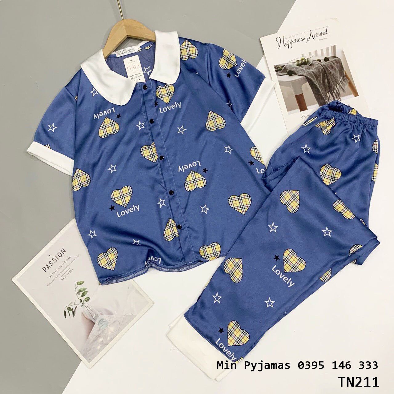 BỘ NGỦ LỤA SATIN CỘC DÀI - Bộ Pyjama mặc nhà siêu mát quần dài