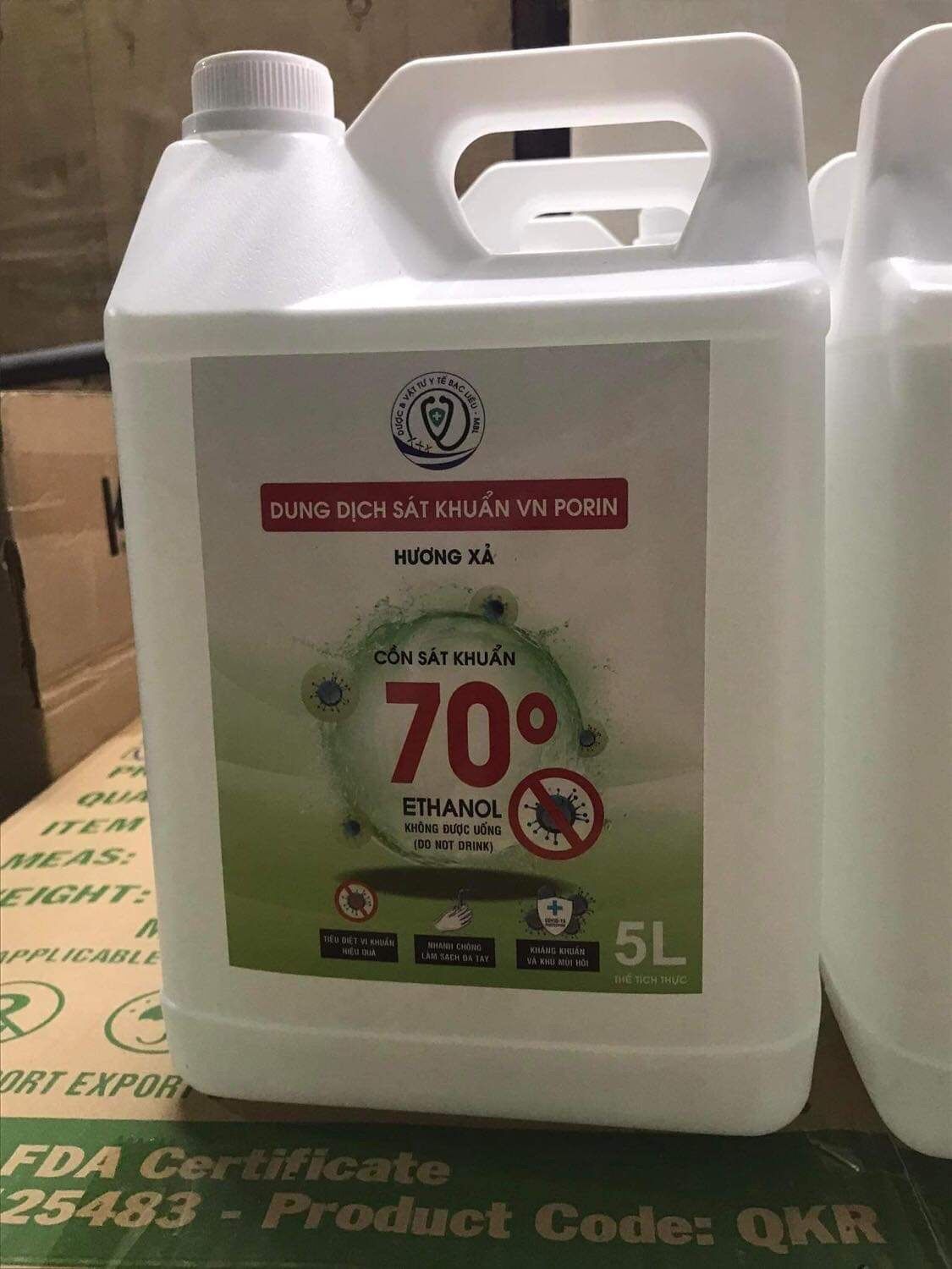 Cồn 70 độ hương xả (5L)