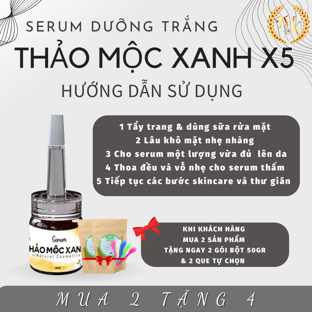 Combo Dưỡng Trắng Thảo Mộc Xanh ( 1 SRM - 1 Vàng - 1 Face)