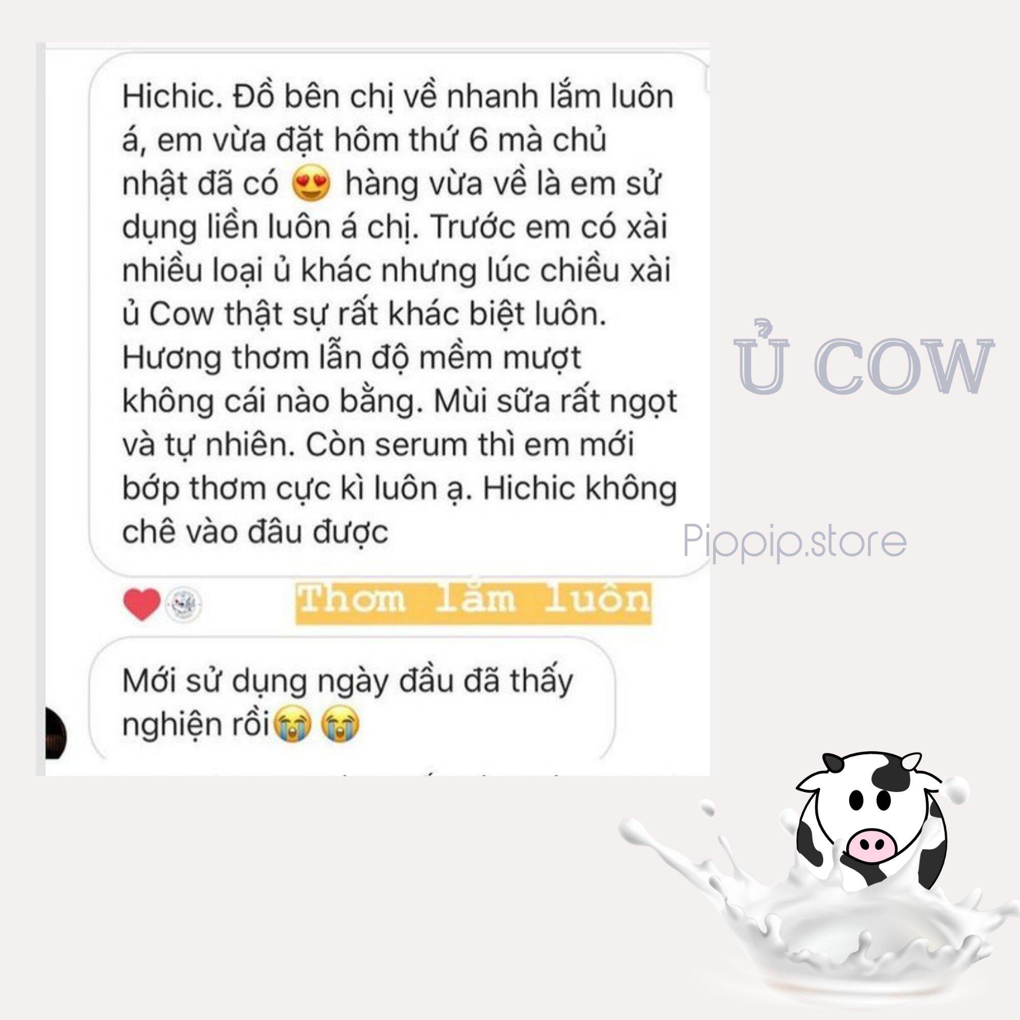 [Mua 1 tặng 1] Ủ TÓC COW (kem ủ/xả sữa bò) tặng 1 mũ chùm tóc + mask giấy @Pippip.store