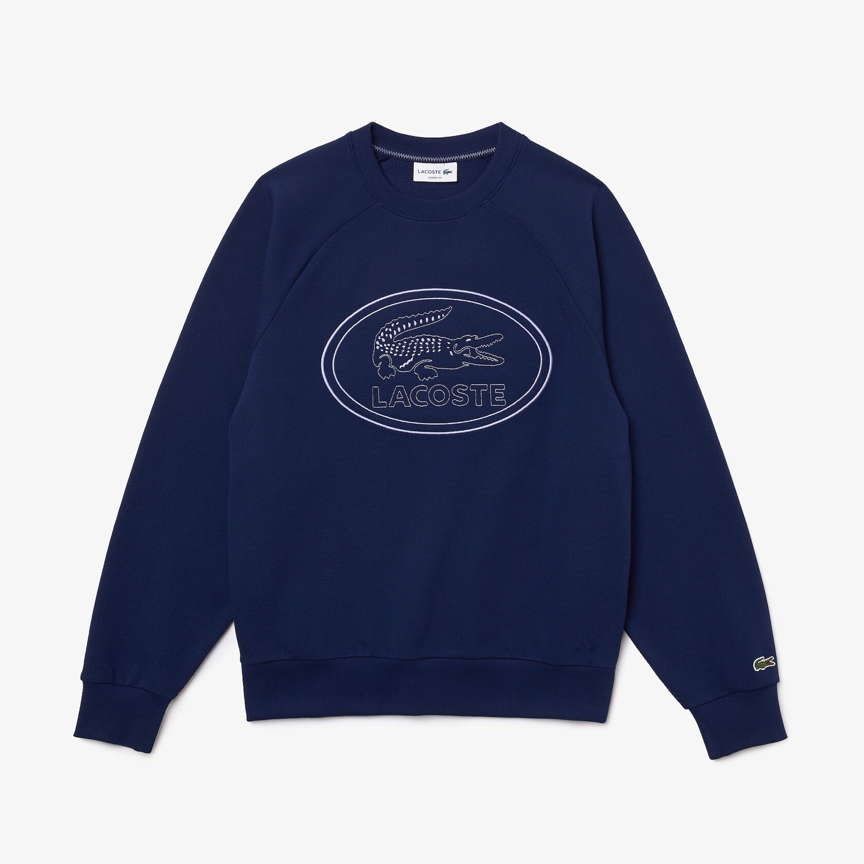 Nỉ Lacoste Crew Neck Embroidered Piqué Fleece