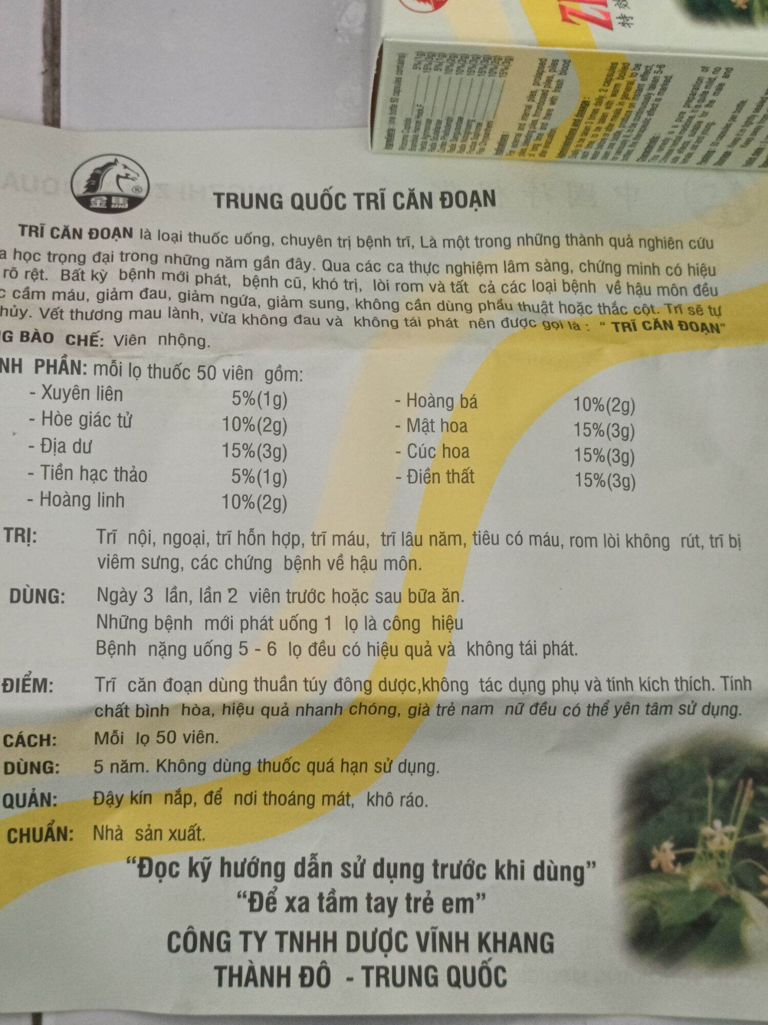 Trĩ Căn Đoạn Trĩ Ngựa (trĩ nội, trĩ ngoại)