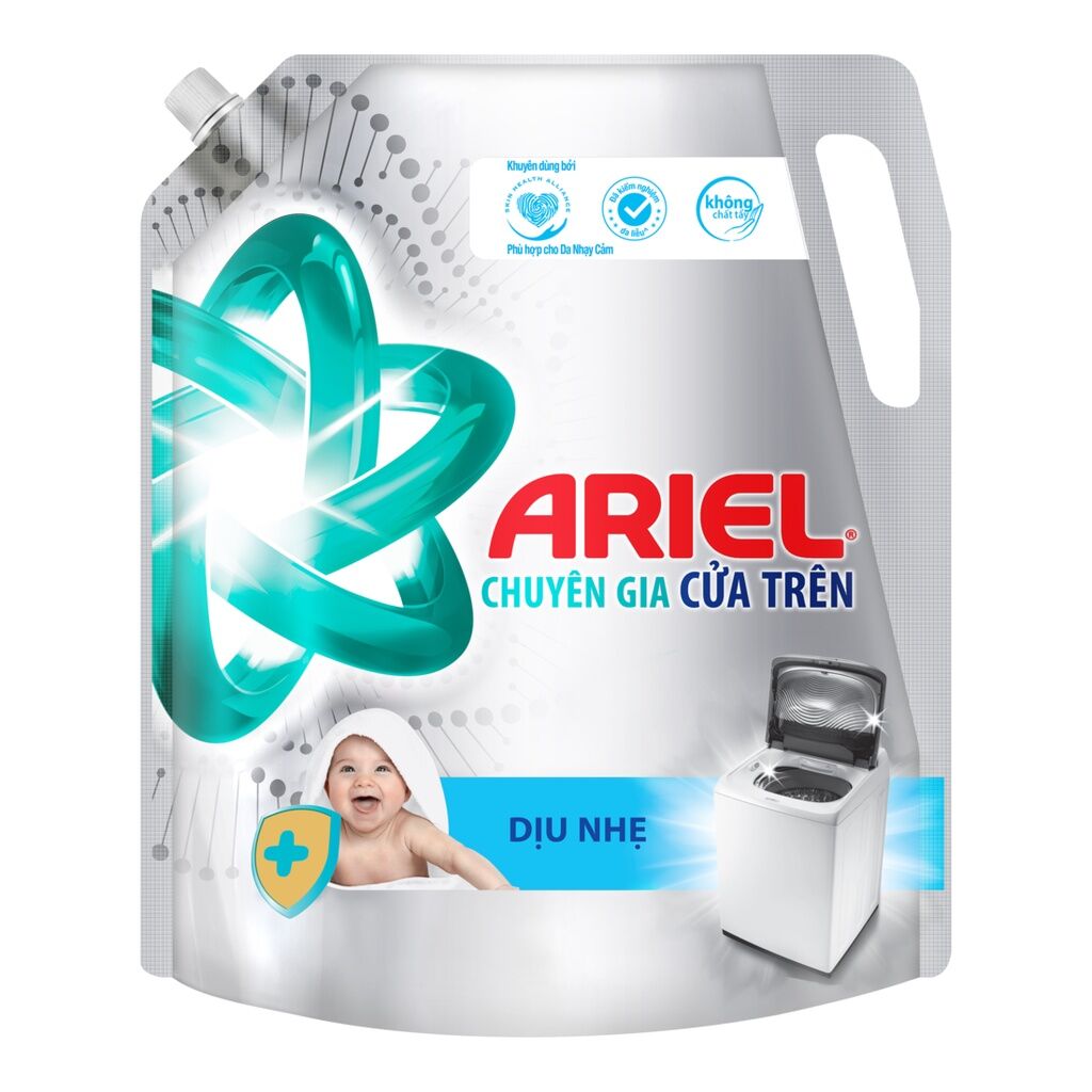 Nước giặt Ariel Matic CỬA TRÊN dịu nhẹ cho bé 1,8- 2L