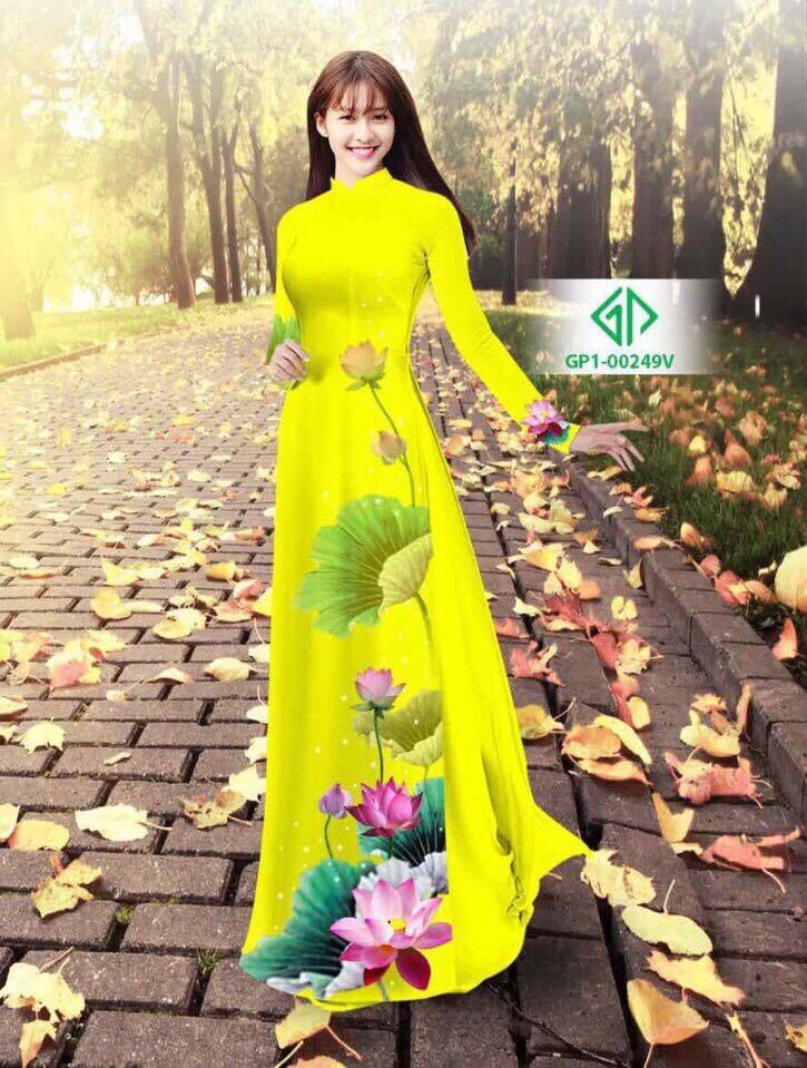 [HCM]Vải áo dài hoa sen