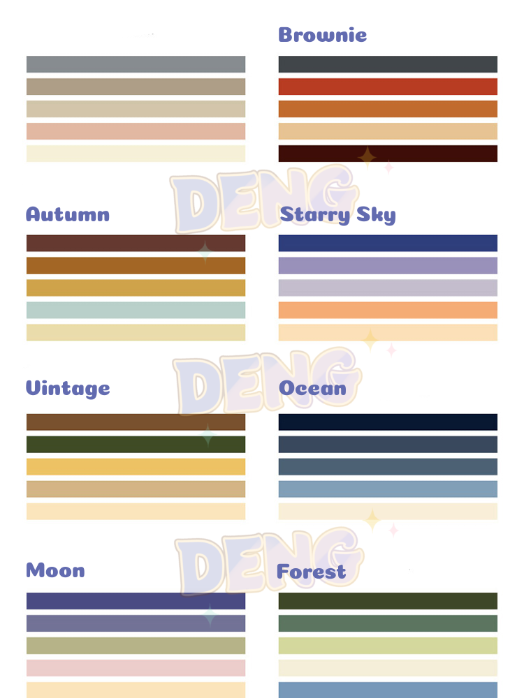 Hộp 5 cuộn Washi tape Solid colour (DW1)