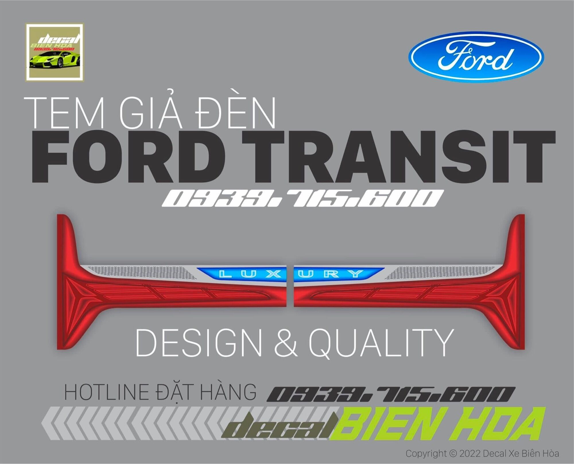 Tem giả đèn ford transit